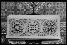 Font, St Clement's Church, Chapeltown Road, Sheepscar, Leeds, West Yorkshire, c1955-c1974. Creator: Ursula Clark
