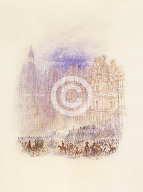 Fontainebleau: The Departure of Napoleon, 1833. Creator: JMW Turner.