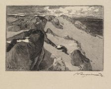 Fontainebleau Forest: Arbonne, Le Gros Sablon (La Forêt de Fontainebleau...), 1890. Creator: Auguste Louis Lepère (French, 1849-1918); A. Desmoulins, Published in Revue Illustrée, 1887-90