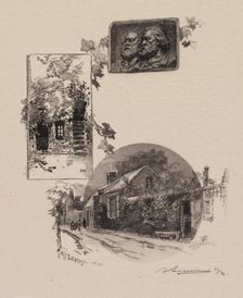 Fontainebleau Forest: Entry to Rousseau's Studio and the Millet Home (La Forêt de Fontainebleau..., Creator: Auguste Louis Lepère (French, 1849-1918); A. Desmoulins, Published in Revue Illustrée, 1887-90