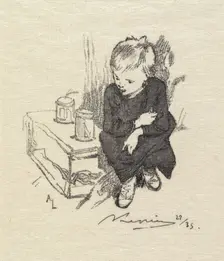 Fontainebleau Forest: Le gamin a lorvet (La Forêt de Fontainebleau: Le gamin à lorvet), 1890. Creator: Auguste Louis Lepère (French, 1849-1918); A. Desmoulins, Published in Revue Illustrée, 1887-90
