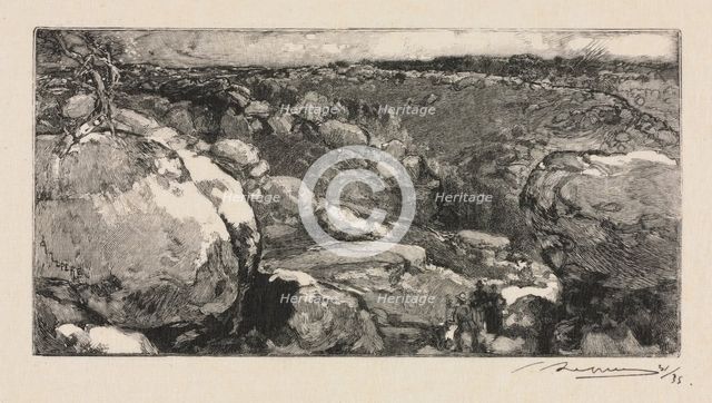 Fontainebleau Forest: The Cirque of Long-Rocher , 1888. Creator: Auguste Louis Lepère (French, 1849-1918).