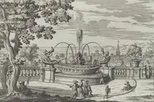Fontana di Belvedere á Frascati..., 1691 or after. Creator: Giovanni Battista Falda