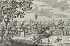 Fontana di Belvedere á Frascati..., 1691 or after. Creator: Giovanni Battista Falda