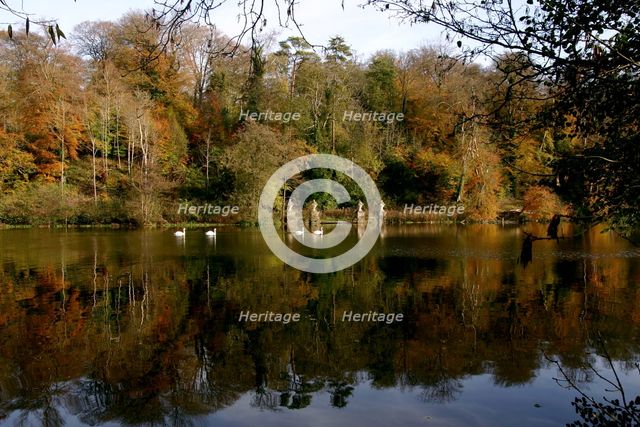 Fonthill Estate lake, Wiltshire, 2005.  Creator: Peter Thompson.