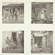 Foochow Coolies; A Foochow Detective; The Chief of Thieves; Beggars Living in a Tour, c. 1868. Creator: John Thomson