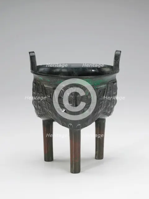Food vessel (ding), Western Zhou dynasty, 11th century BCE. Creator: Unknown.