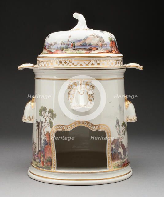 Food Warmer (Réchaud), Munich, c. 1760. Creator: Nymphenburg Porcelain Manufactory.