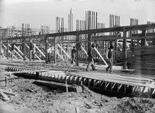 Food Administration, U.S. Construction of Headquarters Building, 1917. Creator: Harris & Ewing