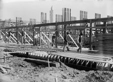Food Administration, U.S. Construction of Headquarters Building, 1917. Creator: Harris & Ewing