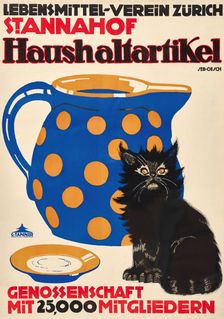 Food Association Zurich St. Annahof Household goods, 1914. Creator: Oesch, Albert Sebastian (1893-1920)