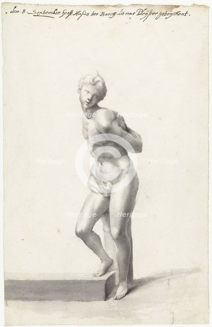Food, naked slave man, 1657-1659. Creator: Moses ter Borch.