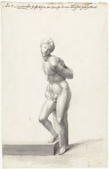Food, naked slave man, 1657-1659. Creator: Moses ter Borch