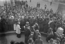 Food Protest Meeting [East Broadway and Rutgers Street, New York, New York], 1917. Creator: Bain News Service