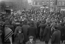 Food protest [East Broadway and Rutgers Street, New York, New York], 1917. Creator: Bain News Service