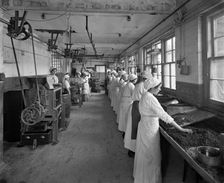 Food production, J Lyons & Co Ltd, Cadby Hall food factory, Hammersmith Road, London, October 1918. Artist: Adolph Augustus Boucher