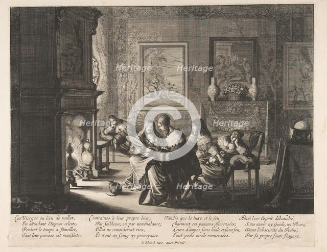 Foolish Virgins Sleeping, ca. 1635. Creator: Abraham Bosse.