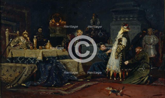 Fool's coat. Boyar Druzhina Andreyevich Morozov before Ivan the Terrible, 1885. Artist: Nesterov, Mikhail Vasilyevich (1862-1942)