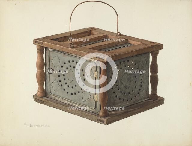 Foot Warmer, 1939. Creator: Carl Buergerniss.