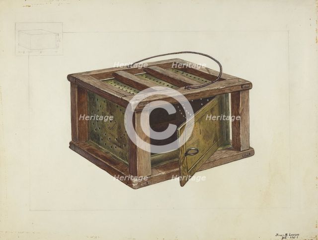 Foot Warmer, c. 1936. Creator: James M. Lawson.