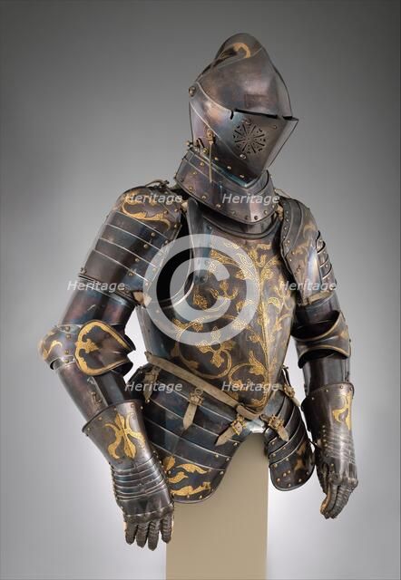 Foot-Combat armour of Prince-Elector  Christian I of Saxony (reigned 1586-91), German, 1591. Creator: Anton Peffenhauser.