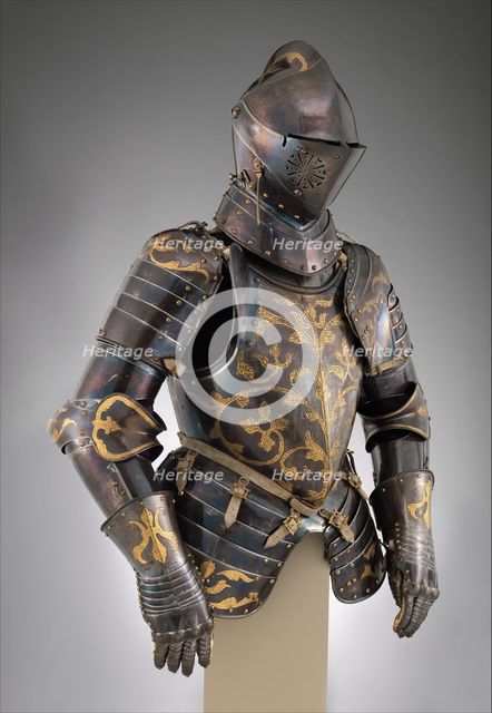 Foot-Combat armour of Prince-Elector  Christian I of Saxony (reigned 1586-91), German, 1591. Creator: Anton Peffenhauser.