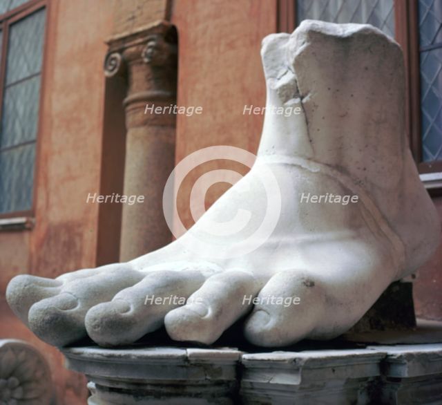 Foot from a colossal Roman statue, 3rd century BC. Artist: Unknown