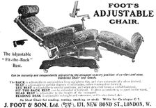 Foot's Adjustable Chair, 1909. Creator: Unknown