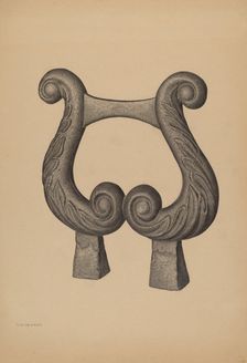 Foot Scraper, 1937. Creator: Milton Grubstein