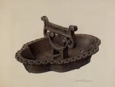 Foot Scraper and Tray, c. 1941. Creator: John H. Tercuzzi