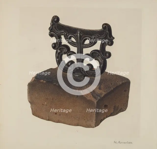 Foot Scraper, c. 1940. Creator: Nicholas Amantea.