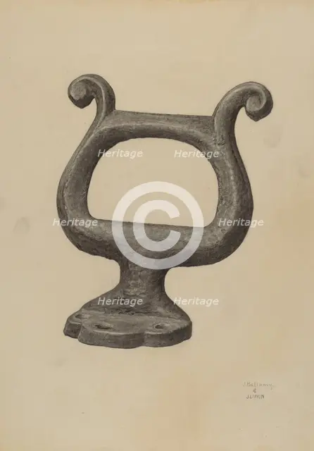 Foot Scraper, c. 1940. Creators: Julius Bellamy, Jacob Lipkin.