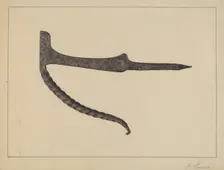 Foot Scraper, c. 1937. Creator: Filippo Porreca