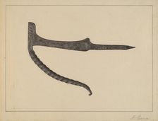 Foot Scraper, c. 1937. Creator: Filippo Porreca