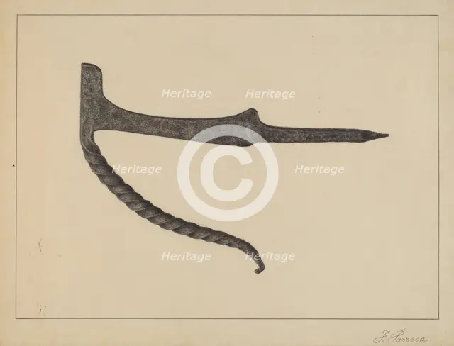 Foot Scraper, c. 1937. Creator: Filippo Porreca.