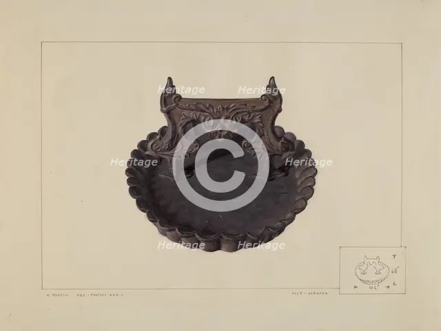 Foot Scraper, c. 1938. Creator: Ralph Morton.