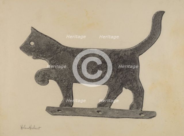 Foot Scraper, c. 1939. Creator: Helen Hobart.