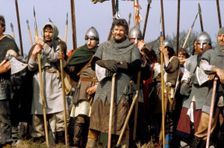 Foot soldiers from a battle re-enactment. Artist: Geoffrey Davis