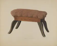 Foot Stool, 1938. Creator: Alexander Anderson