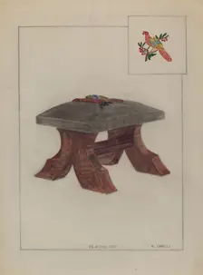 Foot Stool, c. 1936. Creator: Albert Camilli