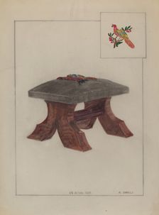 Foot Stool, c. 1936. Creator: Albert Camilli