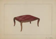 Foot Stool, c. 1937. Creator: Frank Nelson