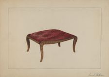 Foot Stool, c. 1937. Creator: Frank Nelson