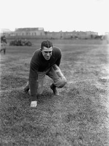 Football - Captain Edward Mahon of Howard Team, 1917. Creator: Harris & Ewing
