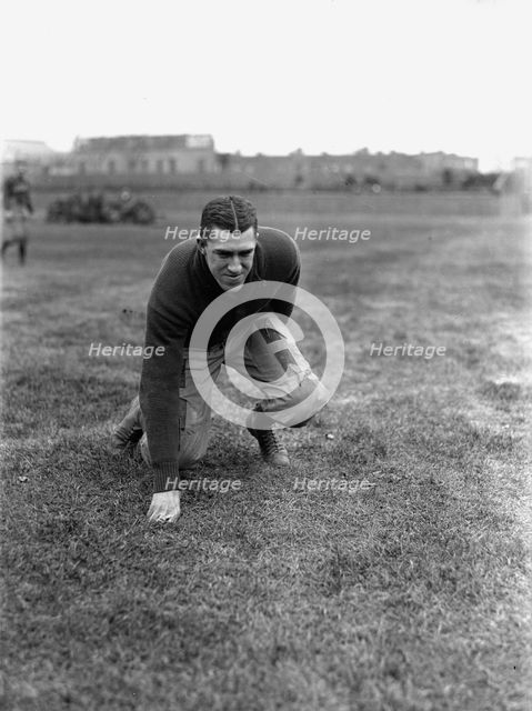 Football - Captain Edward Mahon of Howard Team, 1917. Creator: Harris & Ewing.
