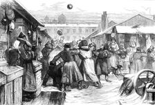 Football in the Jews Market, St. Petersburg, 1874. Creator: Unknown