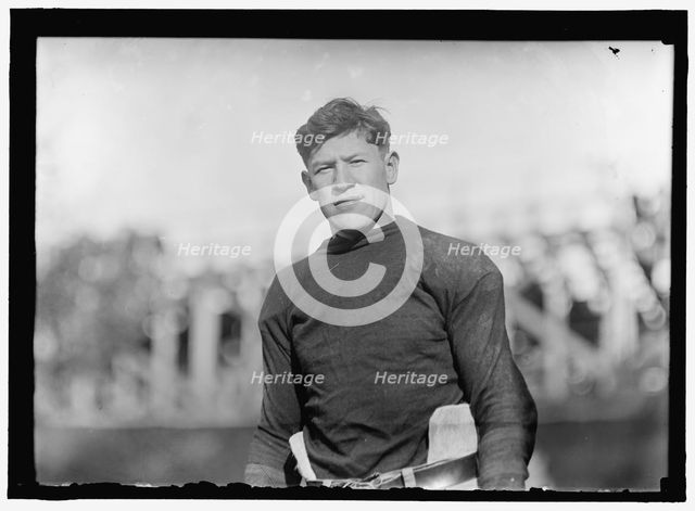 Football player Jim Thorpe, between 1910 and 1920. Creator: Harris & Ewing.