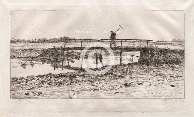 Footbridge, Worth, 1879. Creator: Otto H. Bacher (American, 1856-1909).