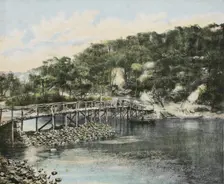Footbridge at Mosman Bay, c1880. Creator: Unknown