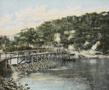 Footbridge at Mosman Bay, c1880. Creator: Unknown